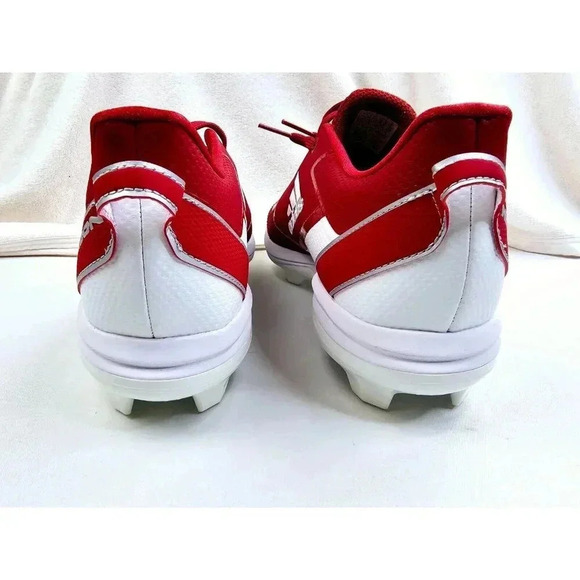 Adidas Size 13.5 Icon 7 Men's Low Top TPU Baseball Cleats Red/White S23880 NWT - Picture 13 of 14
